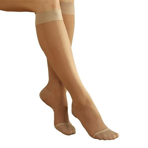 sheer compression knee highs